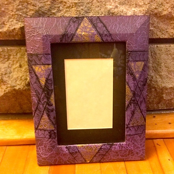 Melanie Rothschild Hand Painted Metallic Textured Wood Frame - Picture 2 of 6